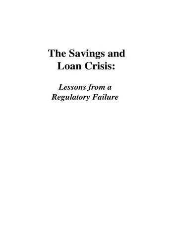 Cover for The savings and loan crisis