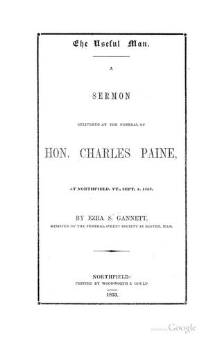 Cover for The useful man.