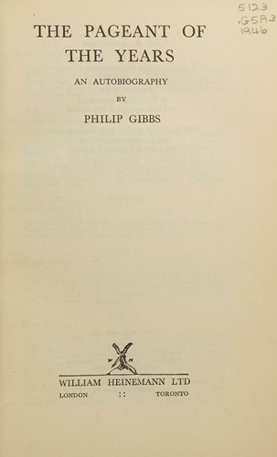 Cover for The pageant of the years