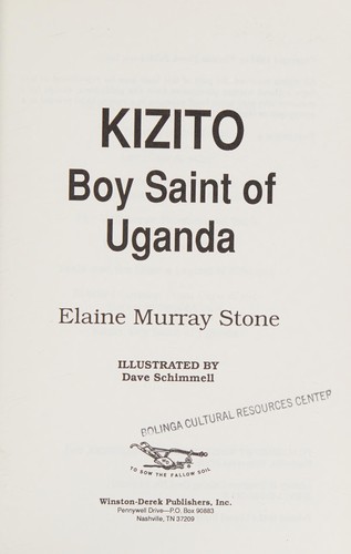 Cover for Kizito Boy Saint of Uganda