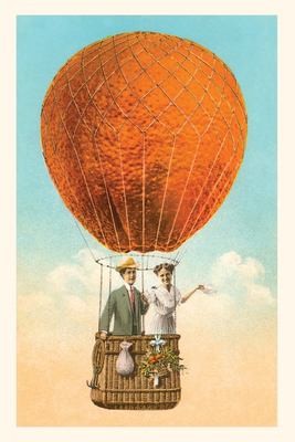 Cover for Vintage Journal Couple in Orange Balloon