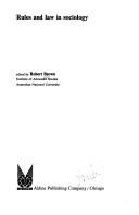Cover for Rules and law in sociology
