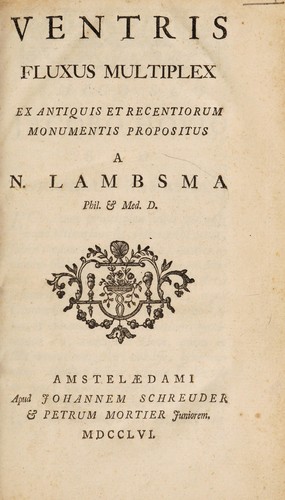 Cover for Ventris fluxus multiplex ex antiquis et recentiorum monumentis propositus