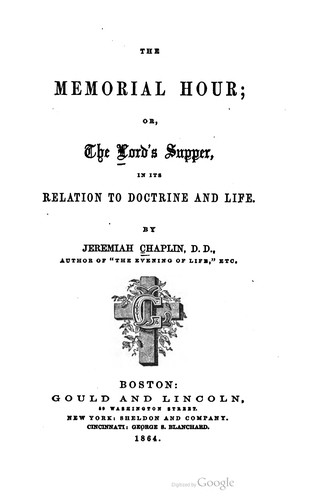 Cover for The Memorial Hour