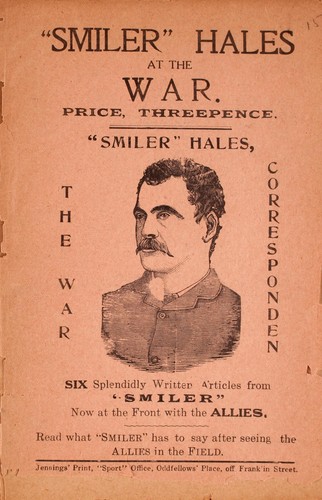 Cover for "Smiler" Hales at the war...
