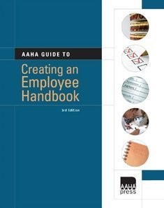 Cover for AAHA guide to creating an employee handbook.
