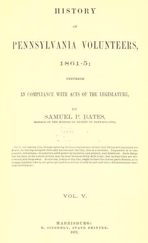 Cover for History of Pennsylvania volunteers, 1861-5, Volume 2