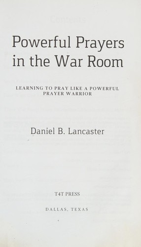 Cover for Powerful prayers in the war room