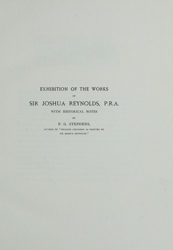 Cover for Catalogue of the works of Sir Joshua Reynolds exhibited at the Grosvenor Gallery MDCCCLXXXIII-IV