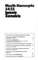 Cover for Iannis Xenakis.