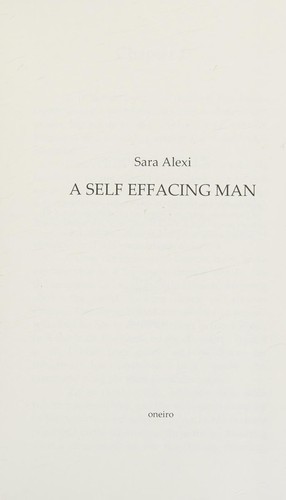 Cover for A self effacing man