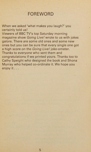 Cover for "Going Live!" Joke Box Joke Book