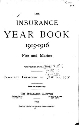 Cover for The Insurance Year Book