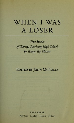 Cover for When I was a loser