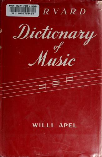 Cover for Harvard dictionary of music