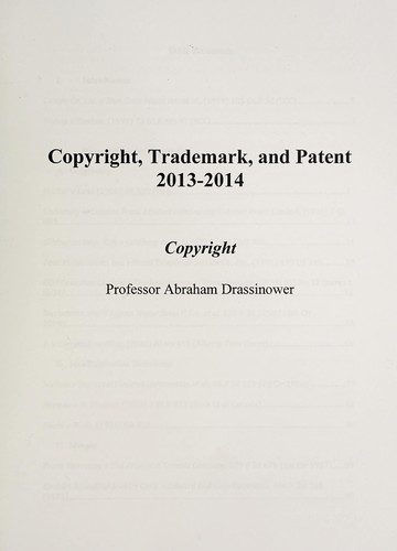 Cover for Copyright, trademark, and patent