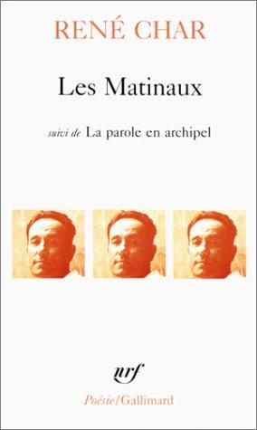 Cover for Matinaux, Les (Collection Pobesie)