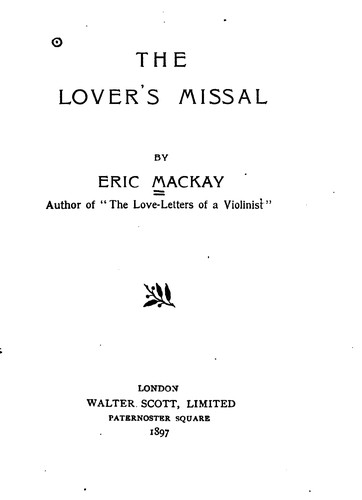 Cover for The lover's missal