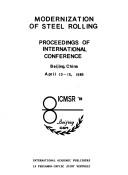 Cover for MODERNIZATION OF STEEL ROLLING