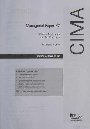 Cover for CIMA P7 (Cima Practice & Revision Kit)