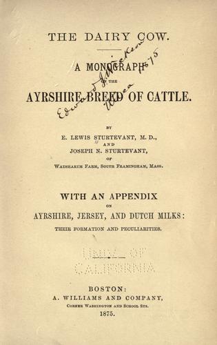 Cover for The dairy cow.