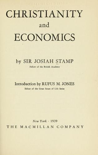 Cover for Christianity and economics