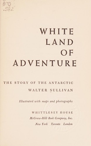 Cover for White land of adventure