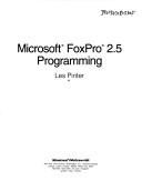 Cover for Microsoft FoxPro 2.5 programming
