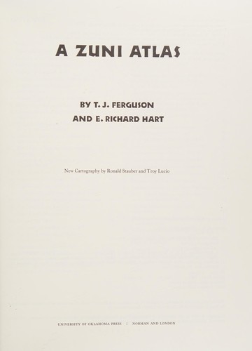 Cover for A Zuni atlas