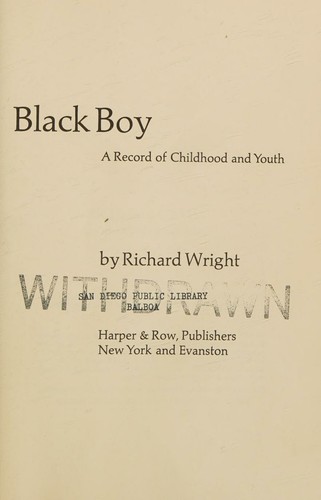 Cover for Black Boy