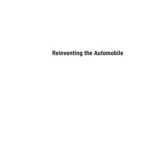 Cover for Reinventing the automobile