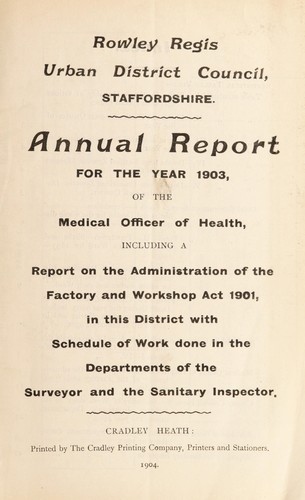 Cover for [Report 1903]