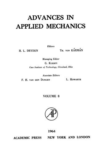 Cover for Advances in applied mechanics.