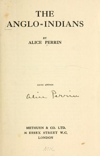 Cover for The Anglo-Indians