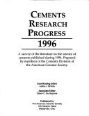 Cover for Cements Research Progress 1996 (Cements Research Progress)