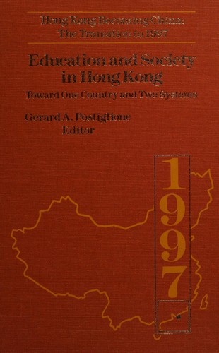 Cover for Education and society in Hong Kong