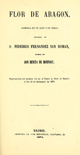 Cover for Flor de Aragón