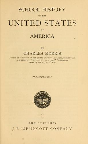 Cover for School history of the United States of America