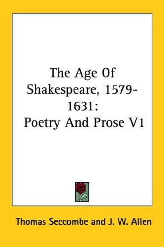 Cover for The Age Of Shakespeare, 1579-1631