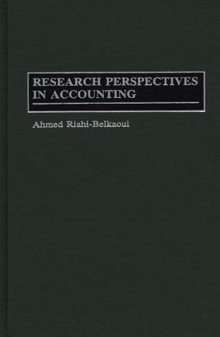 Cover for Research perspectives in accounting