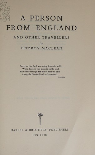 Cover for A person from England