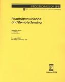 Cover for Polarization science and remote sensing