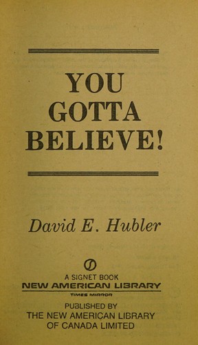 Cover for You Gotta Believe