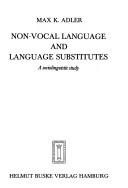 Cover for Non-vocal language and language substitutes