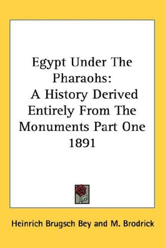 Cover for Egypt Under The Pharaohs
