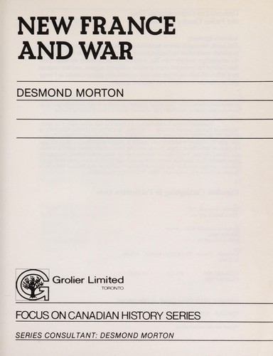 Cover for New France and War