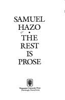 Cover for The rest is prose