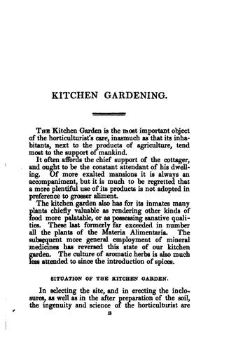 Cover for The kitchen garden: its arrangement and cultivation