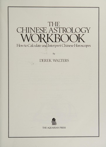 Cover for The Chinese astrology workbook