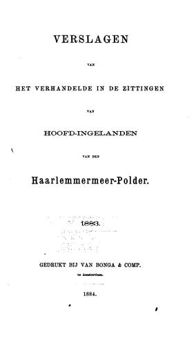 Cover for Verslagen van het verhandelde in de zittingen